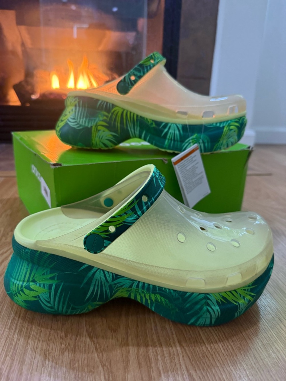 Crocs Classic Bae Clog Tropical Green | Women’s 10 Platform brand new with box - Picture 8 of 12